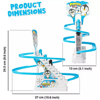 Electric Penguin Slide Racing Track Set With Light & Music