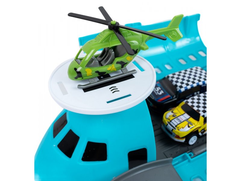 ABS Inertial Aircraft Toy With 4Pcs Vehicles