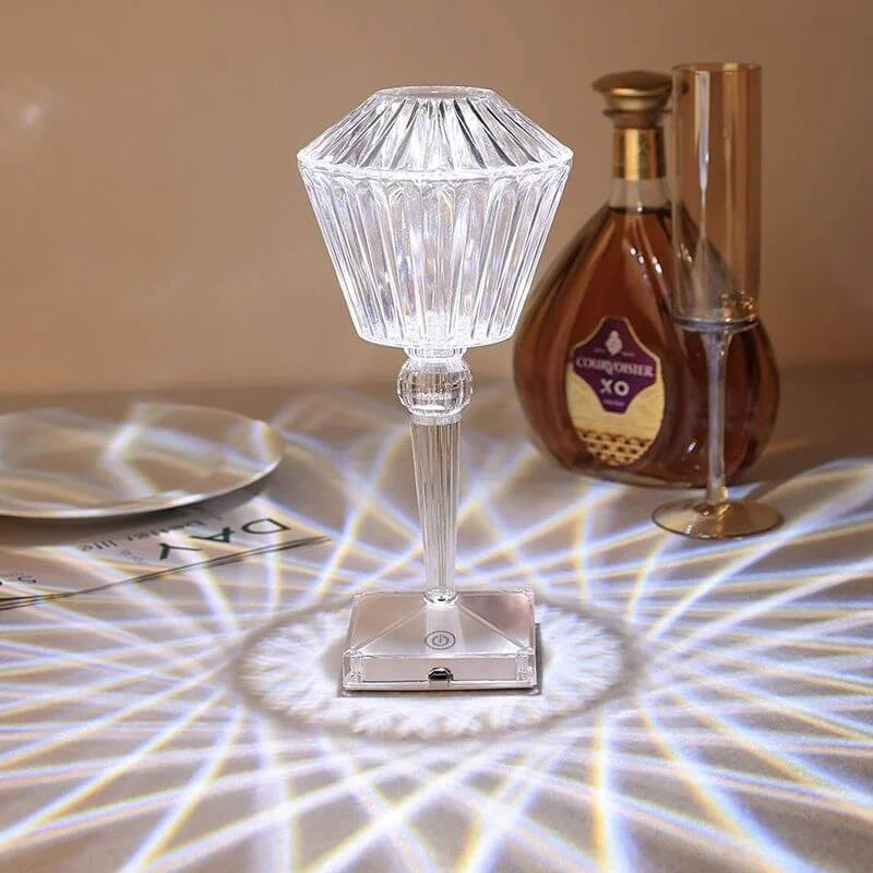 Rose Diamond Table Lamp-USB Charging & Touchable