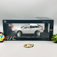 1:22 RC Diecast Tesla X Model Car With Smoke