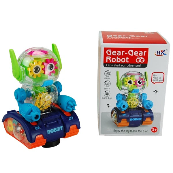 Electric Transparent Light & Musical Gear Robot