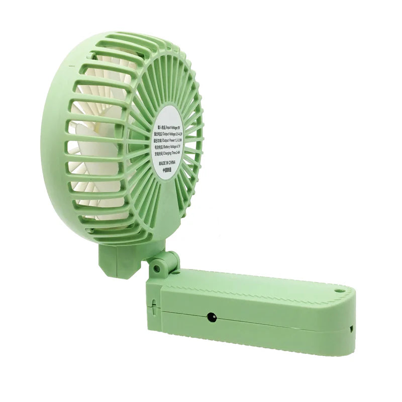 Rotate-able Electric Charging Handheld Fan With Lights
