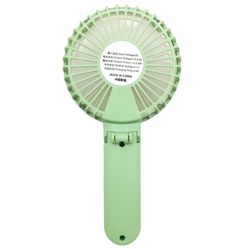 Rotate-able Electric Charging Handheld Fan With Lights