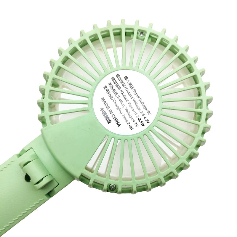 Rotate-able Electric Charging Handheld Fan With Lights