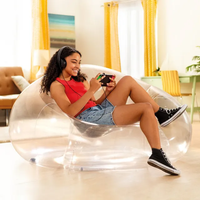 Thumbnail for INTEX Transparent White Beanless Bag Chair 127x137x74cm