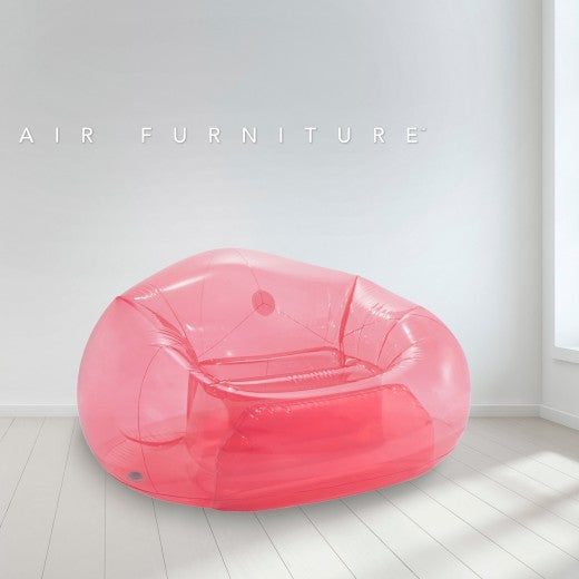 INTEX Transparent Pink Beanless Bag Chair 127x137x74cm