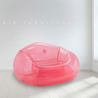 Thumbnail for INTEX Transparent Pink Beanless Bag Chair 127x137x74cm