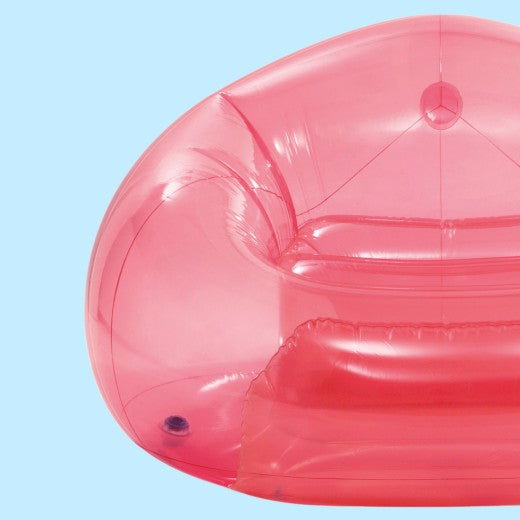 INTEX Transparent Pink Beanless Bag Chair 127x137x74cm