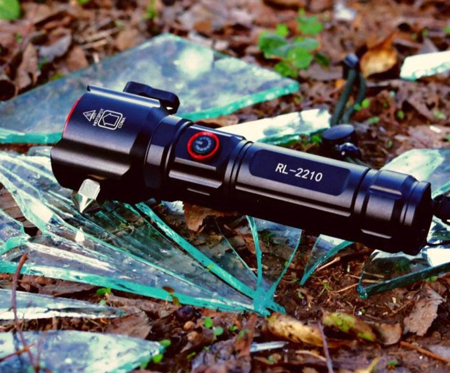 Multi-functional Metal Emergency Flashlight