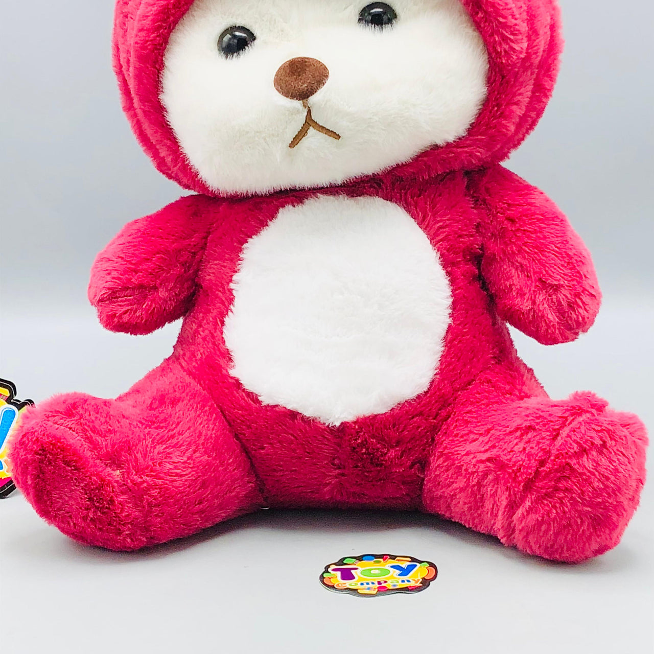 12* Inches Premium 2in1 Hoodie Bear Stuff Toy - Burgundy