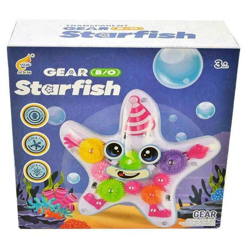 Transparent Gear Starfish Bump & Go Toy
