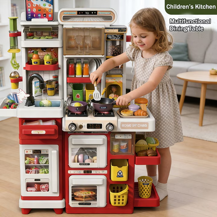 66Pcs Kids Pretend Play Dream Kitchen Set