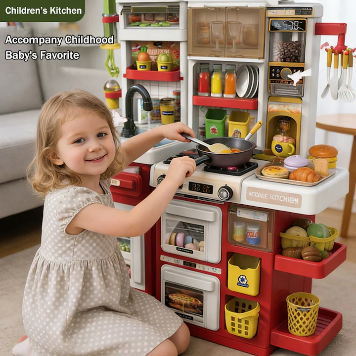 66Pcs Kids Pretend Play Dream Kitchen Set