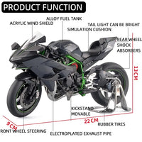 1:9 Diecast Kawasaki Ninja H2R Model Bike
