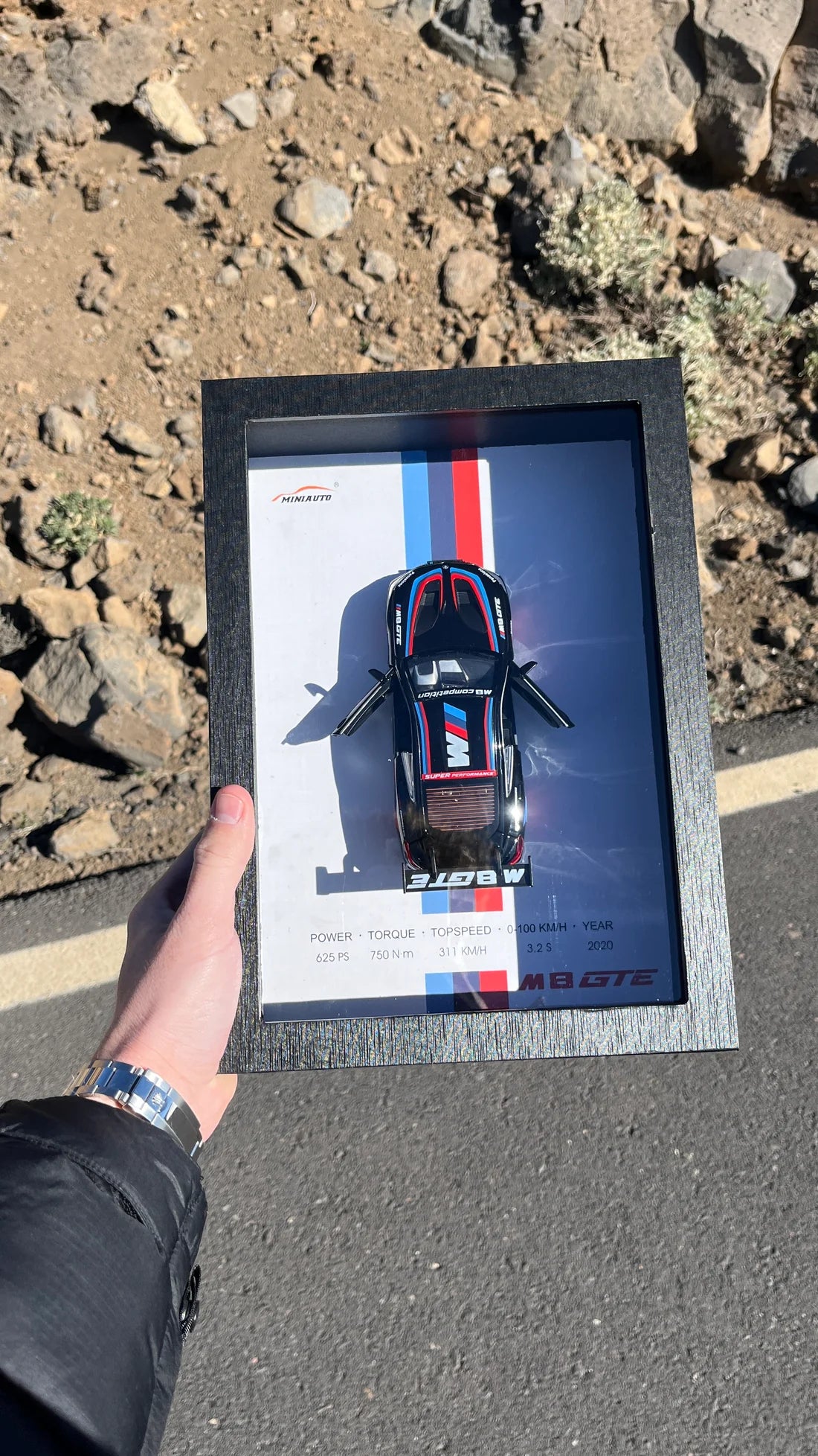 1:32 Diecast BMW M8 GTE Model 3D Photo Frame