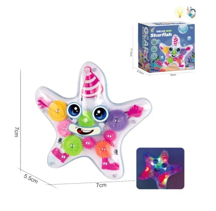 Transparent Gear Starfish Bump & Go Toy