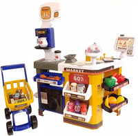 64Pcs Pretend Play Cash Register Super Market Toy