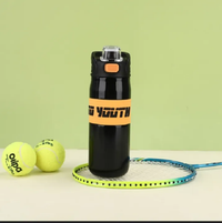 680ml Stainless Steel Sports Expert Water Bottle - Black