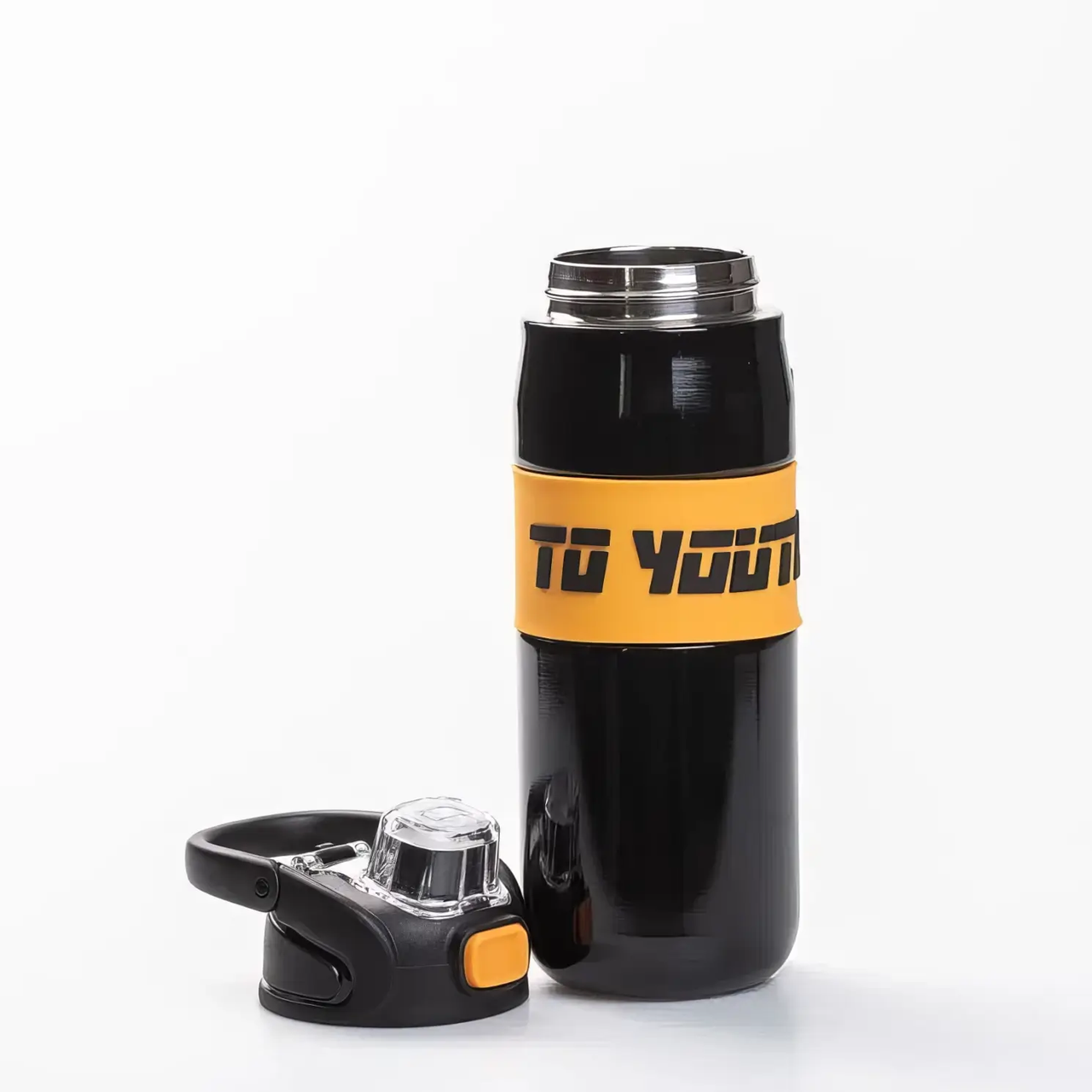 680ml Stainless Steel Sports Expert Water Bottle - Black