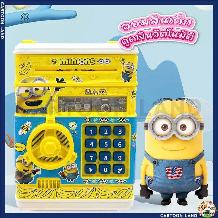 Minions Secret Code Lock Piggy Bank