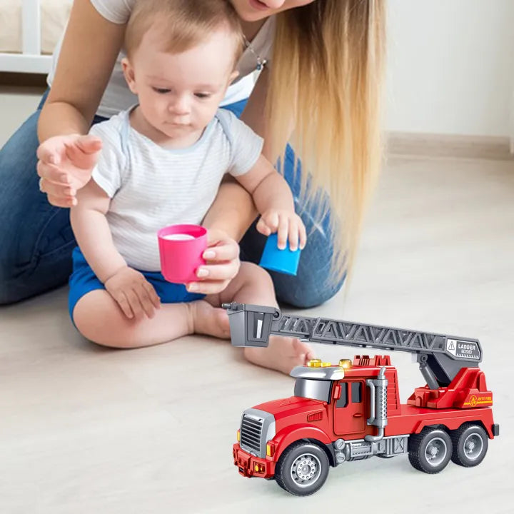 1Pc Inertial Power Fire Engine Vehicle - Assortment