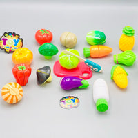 17Pcs Pretend Play Vegetable & Fruit Cutting Set