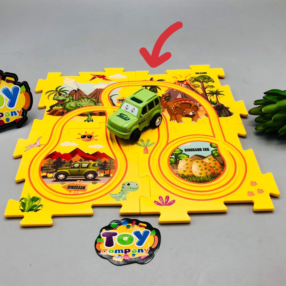 Manual 5Pcs DIY Track Car Puzzle Set - Minor Fault