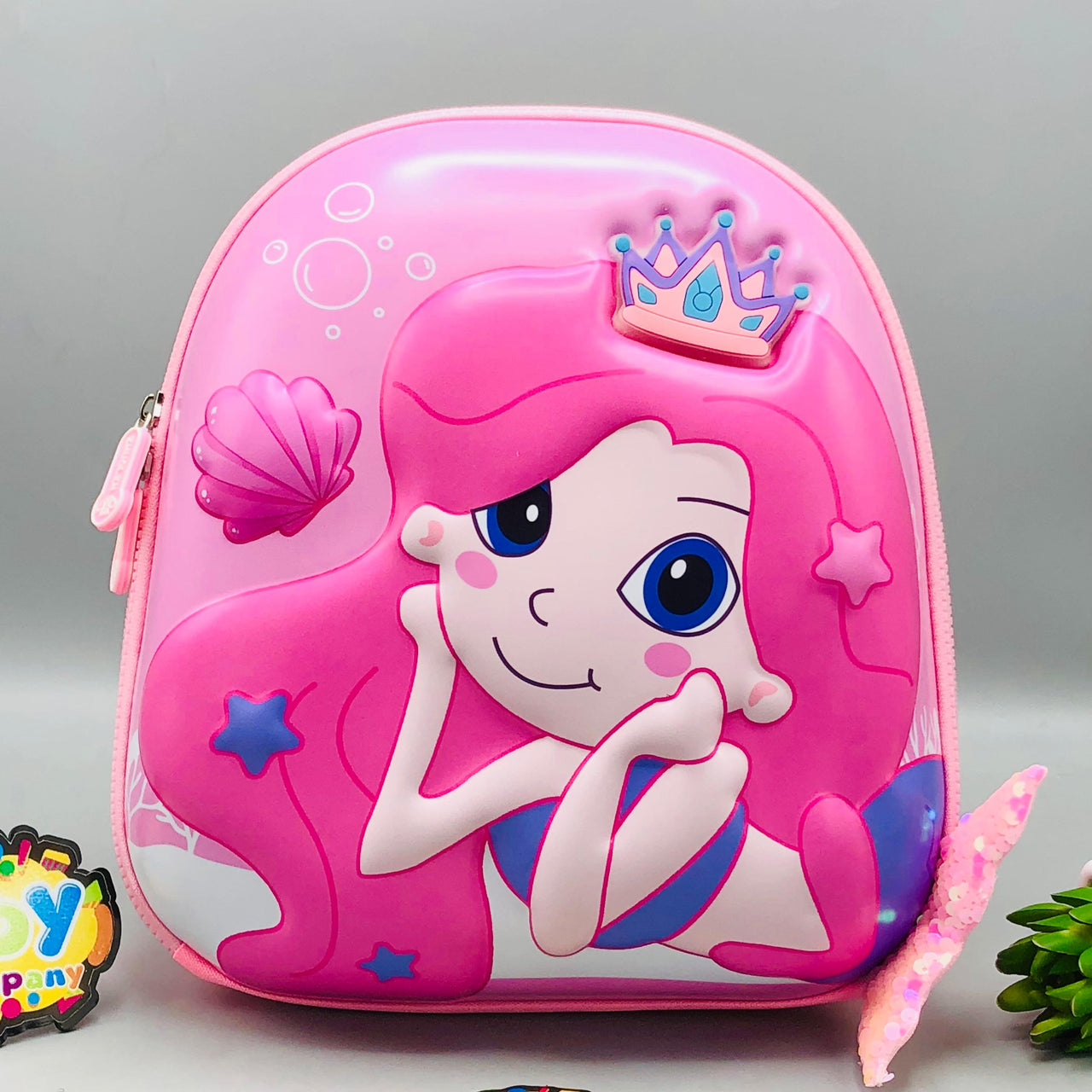 Luminous Mermaid 3D Shell Kids Picnic Backpack