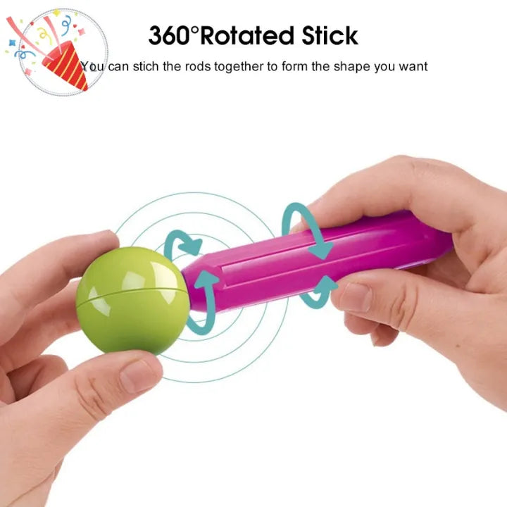 25 Pcs Magnetic Stick & Link With Storage Bag