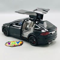1:22 RC Diecast Tesla X Model Car With Smoke