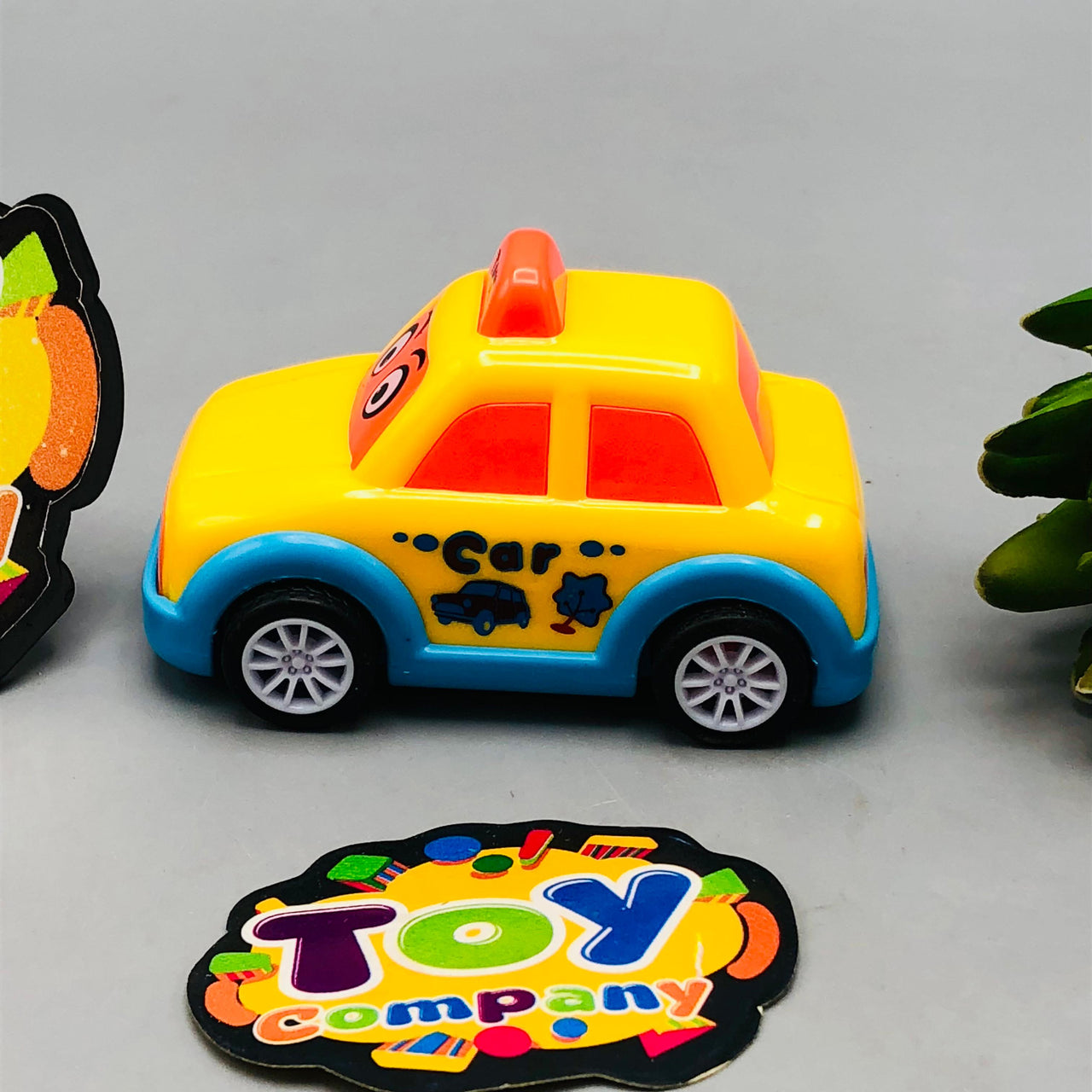 Kids Mini ABS Pullback Taxi - 1Pc