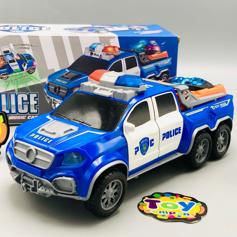 Electronic Musical Police Truck With Openable Doors