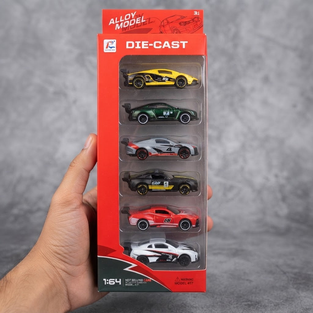 6Pcs Alloy 1:64 Mini Cars Set