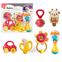 6Pcs Baby Premium Rattles & Teether Set