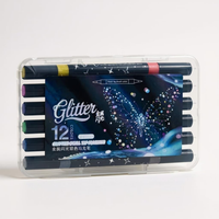 6Pcs Duel Tip Glitter Marker Pen