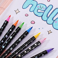 6Pcs Duel Tip Glitter Marker Pen