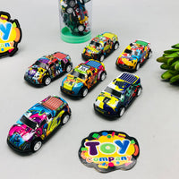 6Pcs Mini ABS Inertial Cars Set With Storage Box