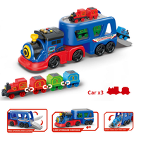 2in1 Double-Decker Transport Train With Light & Sound