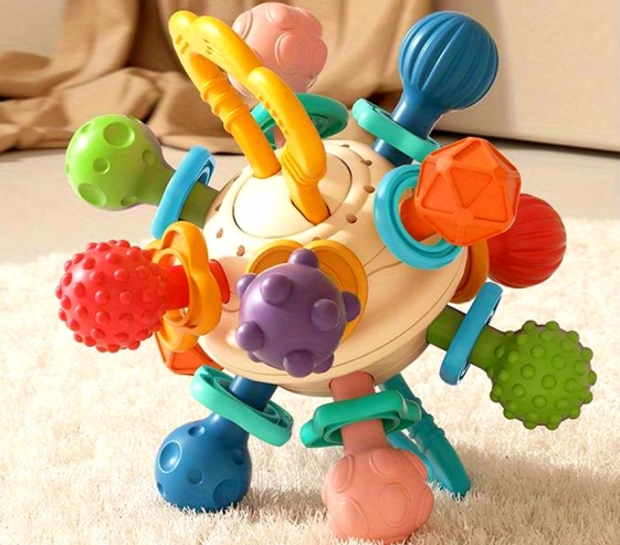 Huanger Premium Baby Rattle & Teether Grip Ball