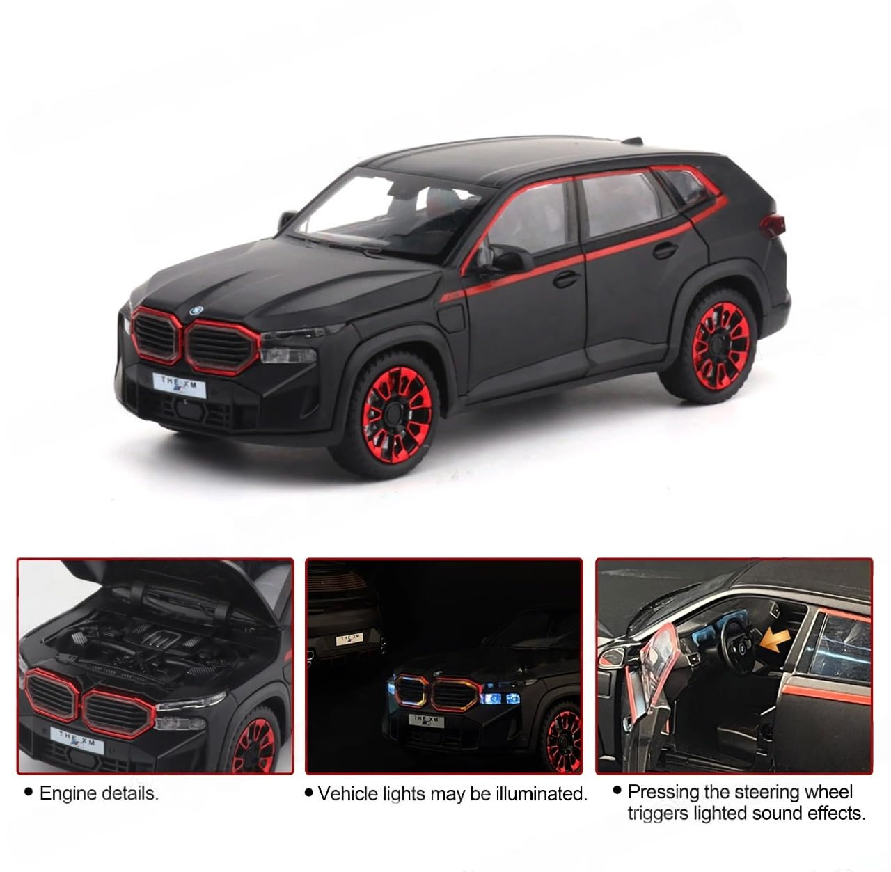 1:24 Diecast BMW XM Latest Model Car With Smoke