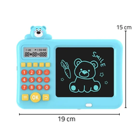 Rechargeable 2in1 Kids LCD Tablet With Calculator - Blue