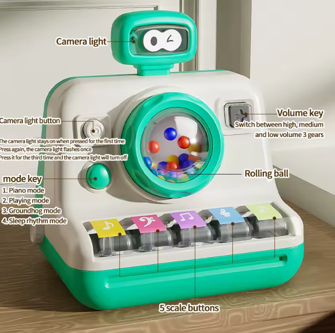Baby Musical Camera Finger Piano With Lights