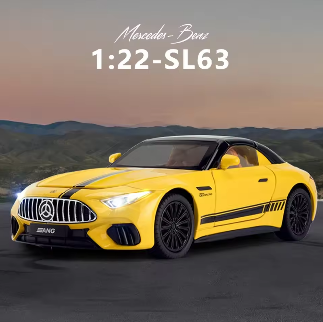 1:22 Diecast Mercedes Benz SL63 Convertible Model Car