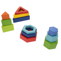 Wooden Montessori Shape Building Blocks