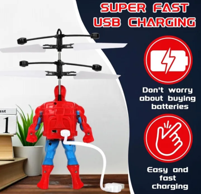 Hand Sensor Flying Spiderman Aircraft
