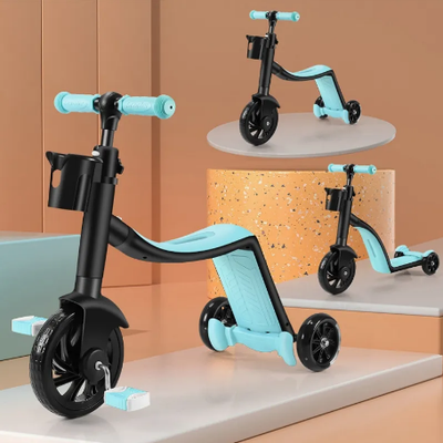2in1 Kids Scooter & Convertible Tricycle - Blue