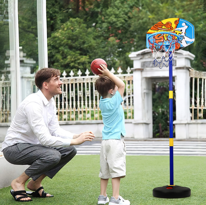 Kids Adjustable Height Basketball Play Set