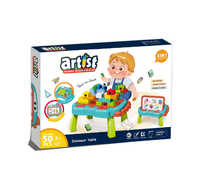3in1 Artist Drawing & Building Blocks Table