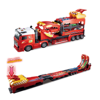 113cm Deformation Catapult Car Launching Truck - 4Pcs Alloy Cars