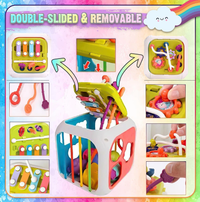 7in1 Montessori Shape Sorting Cube Toy